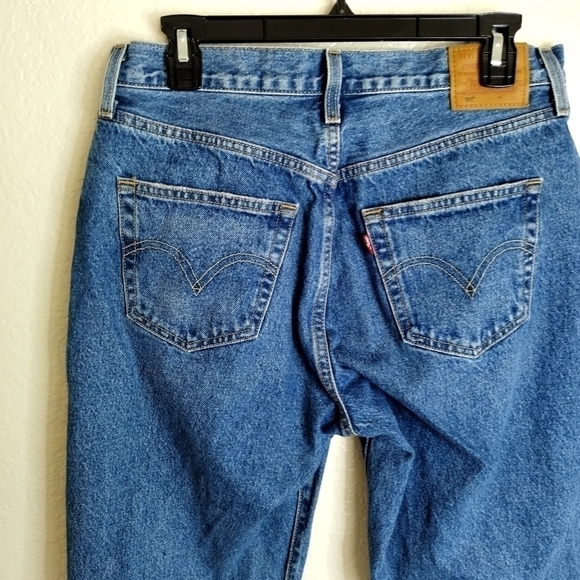 Levi's Premium 501 ORIGINAL FIT WOMEN'S JEANS dark wash sz 29 - Picture 5 of 11